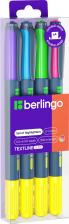 Маркер Berlingo Набор текстовыделителей двусторонних "Textline HL220" 4шт., 08цв., 0,5-4мм, европодвес