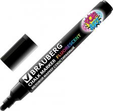 Маркер Brauberg Маркер меловой "POP-ART", сухостираемый, для гладких поверхностей, 5 мм, ЧЕРНЫЙ, 151534