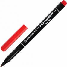 Маркер Centropen Маркер перманентный, КРАСНЫЙ, трехгранный, круглый наконечник, 1 мм, 2536/1К