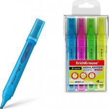 Маркер Erich Krause Набор текстмаркеров Liquid Visioline Neon, 4 шт