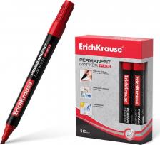 Маркер Erich Krause Перманентный маркер с наконечником скошенной формы. Предназначен для письма и маркировки практически на всех поверхностях: бумага, картон, стекло