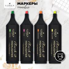 Маркер Lorex Набор текстовых маркеров Mark it superior ассорти, скошенный, soft touch, 1-5 мм