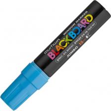Маркер MunHwa Маркер меловой Black Board Jumbo, ГОЛУБОЙ, 15мм, влагостираемый, на водной основе, JBM15-02