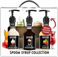 Мед/варенье Spoom Набор сиропов для кофе Кокосовая конфета, Ирландский крем, Лесной орех по 250 мл