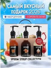 Мед/варенье Spoom Набор сиропов Карибский ром Кокосовая конфета Шоколадный батончик 3шт - 250мл+3помпы
