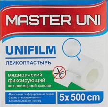 Мед.аксессуар Master Uni Лейкопластырь РФ полимерный фиксирующий 5х500 см