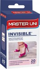Master Uni Набор пластырей 20 шт. INVISIBLE невидимый, на прозрачной полимерной основе, коробка с европодвесом, 0108-007 – фото 4