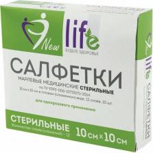 Мед.аксессуар Ньюфарм Салфетки марлевые стер. Евро 12слоев 10х10см №10