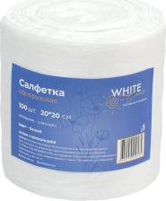 Мед.аксессуар White Line Салфетки одноразовые, 20x20 см, спанлейс, 100 шт. в рулоне