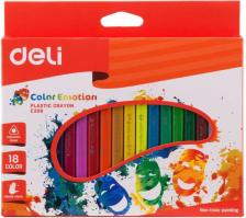 Мел Deli Упаковка мелков восковых Color Emotion EC20010, трехгранные, 18 цветов