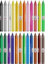 Мел Гамма Мелки восковые 24 цвета Классические (L=90мм, D=8мм, 3гр), 12 уп