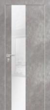 Межкомнатная дверь Profilo Porte  Profilo Porte PX-6 Цвет:Серый бетон, Остекление:Белоснежный лакобель