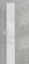 Межкомнатная дверь Profilo Porte  Profilo Porte PX-6 Цвет:Серый бетон, Остекление:Лунный лакобель