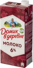 Молоко/сливки Домик в деревне Молоко ультрапастеризованное 6%, 950 г