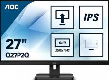 Монитор AOC Q27P2Q [27", 300 кд/м2, 75 Гц, 4 мс, HDMI, DisplayPort, DVI, VGA, IPS, 2560 x 1440]