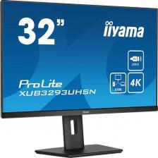 Монитор Iiyama ProLite XUB3293UHSN-B5 [32", 3840 x 2160, IPS, 60 Гц, 4 мс, 350 кд/м2, HDMI, DisplayPort]