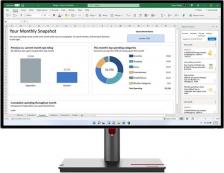 Монитор Lenovo P27h [27", 2560 x 1440, IPS, 60 Гц, 4 мс, 350 кд/м2, HDMI, DisplayPort, DVI]
