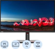 Монитор Lenovo T27i-30 [27", 1920 x 1080, IPS, 60 Гц, 4 мс, 300 кд/м2, HDMI, VGA, DisplayPort]