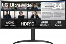 Монитор LG 34WR55QK-B [34", 3440 x 1440, 100 Гц, 5 мс, 300 кд/м2, DisplayPort, HDMI]