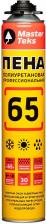 Монтажная пена MasterTeks Пена монтажная профессиональная Mastertex 65 PRO, всесезонная, 825 мл