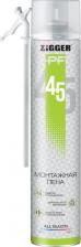 Монтажная пена Zigger Пена БЫТОВАЯ " PF" 45л всесезонная 650мл/700гр (1/12) 01-03-54