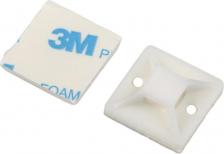 Монтажная площадка Эра NO-225-301 Площадка самоклеящаяся под хомуты NO-225-301 20х20 мм белая 50 штук, цена за 1 шт