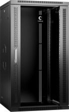 Монтажный шкаф Cabeus Шкаф настенный 19", 22U SH-05F-22U60/60-R-BK 600x600x1082mm дверь стекло, цвет черный