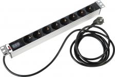 Монтажный шкаф ЦМО Модуль розеток Rem R-16-8S-AM-440-3 черный/серебристый