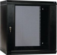 Монтажный шкаф ЦМО Шкаф коммутационный ШРН-Э-15.500-9005 настенный, стеклянная передняя дверь, 15U, 600x742x520 мм