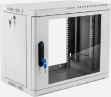 Монтажный шкаф ЦМО Шкаф, стойка Шкаф коммутационный настенный 9U 599x529мм пер.дв.стекл 200кг серый 470мм 16кг 180град. 479мм IP20 металл