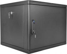 Монтажный шкаф ЦМО Шкаф, стойка Шкаф коммутационный настенный 9U 600x650мм пер.дв.металл направл.под закл.гайки 120кг черный 581мм 22кг 180град. 480мм IP20 сталь