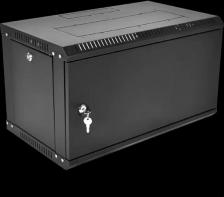 Монтажный шкаф ЦМО Шкаф телекоммуникационный настенный разборный ЭКОНОМ 9U дверь металл, цвет черный [ШРН-Э-9.650.1-9005]