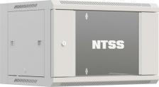 Монтажный шкаф NTSS Настенный телекоммуникационный шкаф W 15U 600x600x770мм, 2 профиля 19, дверь стеклянная, боковые стенки съемные, задняя стенка, разобран