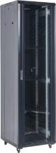Монтажный шкаф Rexant Шкаф коммутационный напольный 22U 600x600мм пер.дв.стекл металл 2 бок.пан. направл.под винты 800кг черный 50кг 230град. 1164мм IP20 сталь