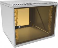 Монтажный шкаф Suprlan Шкаф, стойка Шкаф коммутационный настенный 12U 600x600мм пер.дв.стекл направл.под закл.гайки 70кг RAL 7035 535мм 22.69кг 500мм