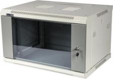 Монтажный шкаф TWT Шкаф коммутационный LanMaster TWT-CBWPG-6U-6X4-GY настенный, стеклянная передняя дверь, 6U, 600x400 мм
