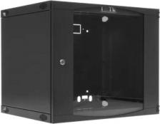 Монтажный шкаф TWT Шкаф телекоммуникационный настенный 9U 550x450 мм, стекло, черный, разборный, Lanmaster Next TWT-CBWNG-9U-6X4-BK