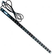 Монтажный шкаф TWT Вертикальный блок розеток, 20xSchuko, 250V, 16A, шнур 3 метра, вилка Schuko