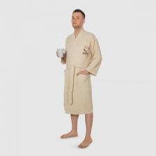 Мужская одежда для дома Asil Халат мужской Sauna Kimono Brown XL вафельный