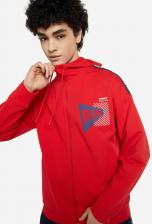 Мужская спортивная толстовка Demix Толстовка, капюшон, размер S, красный