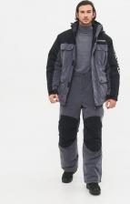 Мужской спортивный костюм Huntsman Костюм зимний Канада ткань Финляндия цвет Серый Черный 60-62, 170-176