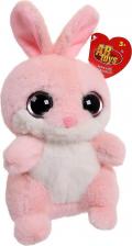 Мягкая игрушка ABtoys Мягкая игрушка "Глазастики. Кролик", розовый, 18 см