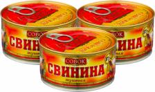 Мясные/рыбные консервы Совок Свинина тушеная высший сорт ГОСТ 3 шт по 325 г