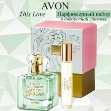 Набор косметики Avon Набор парфюмерный женский This Love подарочный наборы для женщин на новый год