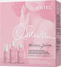 Набор косметики Estel обними Набор для волос "Объятия заботы", Шампунь-комфорт + кондиционер-восстановление + сыворотка-уход для кончиков волос