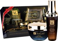 Набор косметики SeaCare Подарочный 24K GOLD набор №3, Антивозрастные Крем и Сыворотка с Реноваж,Золотом, Витамином Е