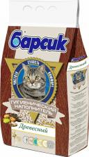 Наполнитель для кошачьего туалета Барсик Впитывающий наполнитель для кошек Древесный древесный, 3.1 кг, 4.54 л