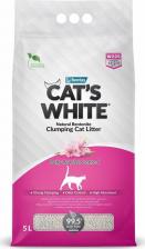 Наполнитель для кошачьего туалета Cat's White Наполнитель Baby Powder с ароматом детской присыпки комкующийся бентонит 8,5кг 10 л