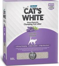 Наполнитель для кошачьего туалета Cat's White Наполнитель для кошачьего туалета Lavender комкующийся с ароматом лаванды 10л