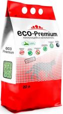 Наполнитель для кошачьего туалета ECO-Premium Наполнитель Зеленый чай комкующийся древесный зеленый чай 7,6кг 20 л